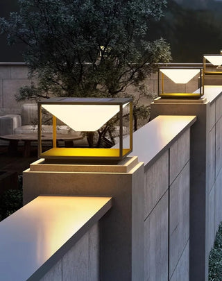 Meg - Solar Waterproof Square Light Dripping LED Outdoor Post Lights