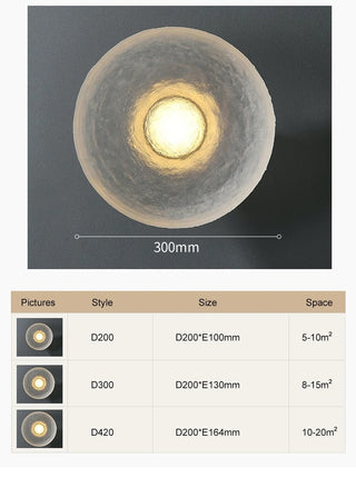 Bellamy - Postmodern Round Transparent Dish Glass Wall Light