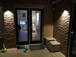 Banks - Dual Head Up/Down Black LED Outdoor Wall Light