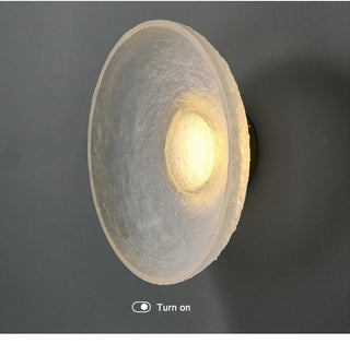 Bellamy - Postmodern Round Transparent Dish Glass Wall Light