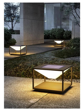Meg - Solar Waterproof Square Light Dripping LED Outdoor Post Lights