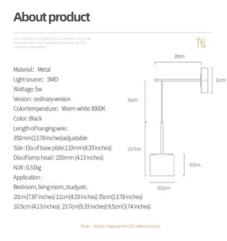 Trena - Acrylic Hanging Round Gold Modern Wall Light