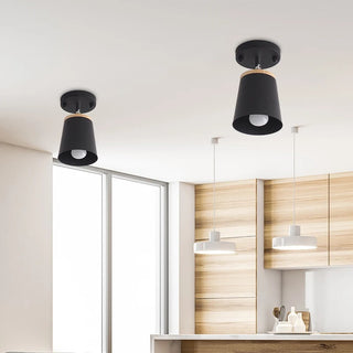 Addo - Modern White Minimalist Adjustable Semi Flush Ceiling Light