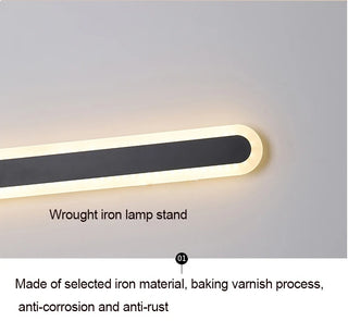 Collin - Rounded Rectangle Long Wall Light Bar