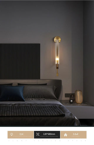 Colette - Modern Gold Glass Wall Light