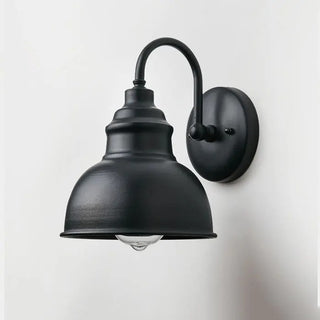 Dovar - Outdoor Round Fixed Curved Arm Downlight Wall Light