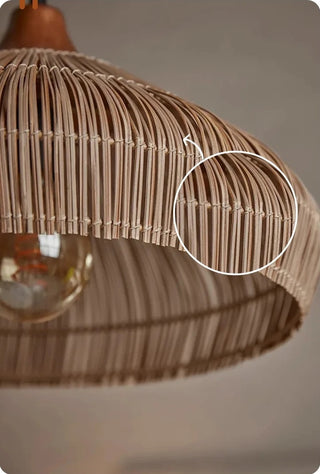 Cayden - Handmade Farmhouse Rattan Pendant Light