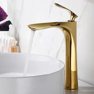 Melony - Modern Brass Single Lever Deck Mounted Basin Mixer Tap