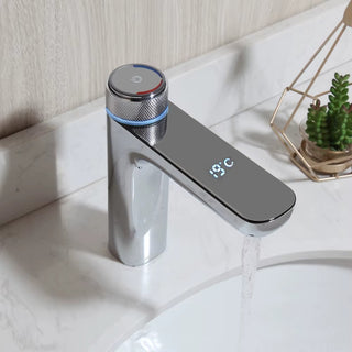 Galen - Smart LED Single Lever Digital Brass Basin Tap