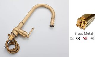 Denae - Brass Single Hole Single Lever Pull Out Kitchen Tap