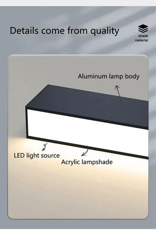 Hisor - Modern Black Thin Indoor Wall/Ceiling Thin Light