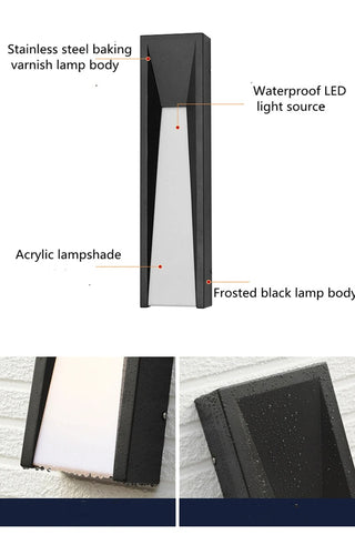 Aneara - Stainless Steel IP65 Modern Wall Light