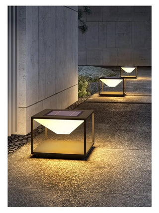 Meg - Solar Waterproof Square Light Dripping LED Outdoor Post Lights
