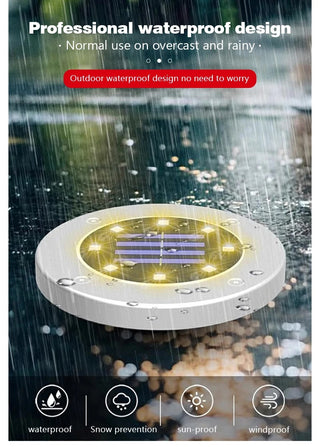 Erasmo - Solar Powered Ground Buried  Waterproof LED Lights
