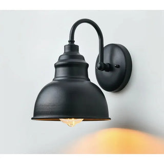 Dovar - Outdoor Round Fixed Curved Arm Downlight Wall Light