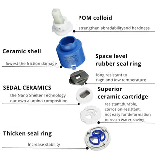 Cinthia - Pull Out Modern Single Hole Double Handle Hot & Cold Mixer Kitchen Tap