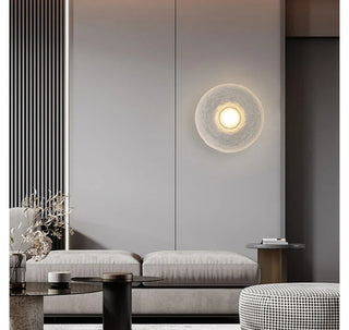 Bellamy - Postmodern Round Transparent Dish Glass Wall Light