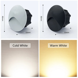 Corinne - Round Stair Aisle Motion Sensor Wall Light- Round Stair Aisle Motion Sensor Wall Light - Round Embedded Stair Aisle Motion Sensor Wall Light