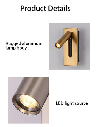 Magaly - Modern Rotating LED Wall Rectangle Reading Wall Light