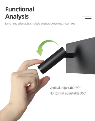 Dotty - Adjustable Modern Silver Reading Wall Light