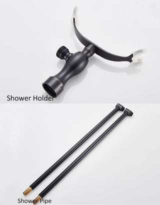Barnaba - Floor Mounted Bathtub Dual Handle Shower Tap Set