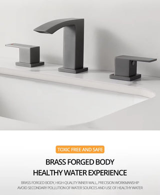 Melodee - Modern Dual Handle Brass Waterfall Basin Mixer Tap