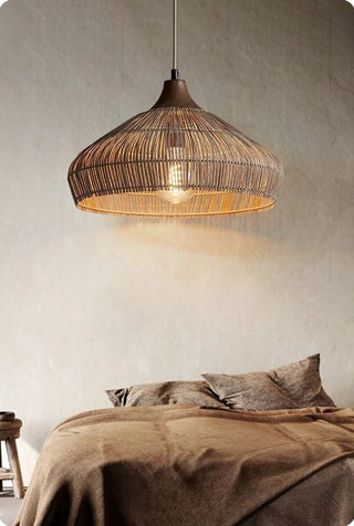 Cayden - Handmade Farmhouse Rattan Pendant Light