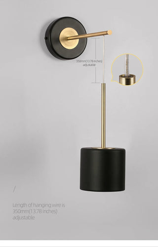 Trena - Acrylic Hanging Round Gold Modern Wall Light