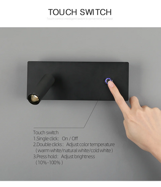 Dotty - Adjustable Modern Silver Reading Wall Light