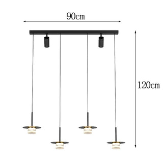 Borama - Modern Industrial Multi Head Black Hanging Pendant Ceiling Light