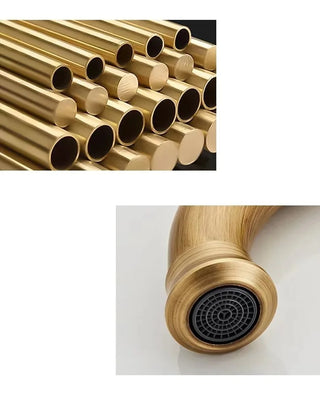 Cris - Antique Bronze Single Handle Crane Mixer Kitchen Tap