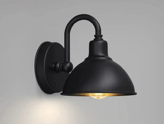 Dovar - Outdoor Round Fixed Curved Arm Downlight Wall Light