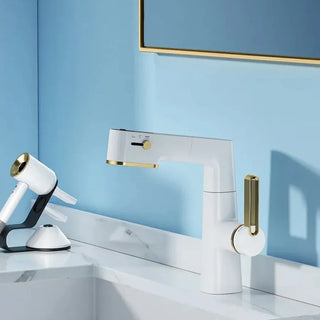 Cherlyn - Pull Out Basin Mixer LED Temperature Tap 360° Rotatable