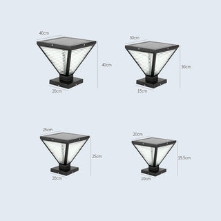 ILona - Modern Minimalist Waterproof Square Prismatic Stainless Steel Outdoor Glass Light For Patio