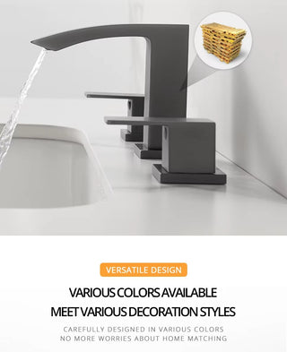 Melodee - Modern Dual Handle Brass Waterfall Basin Mixer Tap