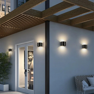 Lewella - Semicircle Waterproof Black Outdoor RGB APP Controlled Wall Light