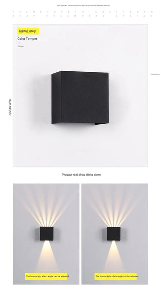 Cicilie - Waterproof Exterior Square Wall Light