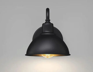 Dovar - Outdoor Round Fixed Curved Arm Downlight Wall Light