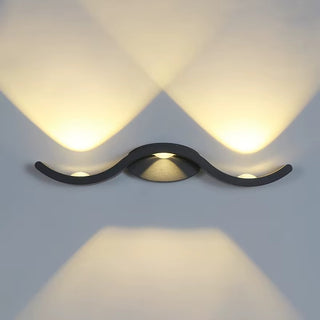 Nicolette - Wave LED Up/Down Outdoor Wall Light