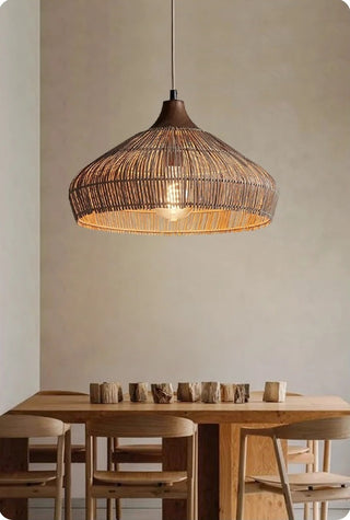 Cayden - Handmade Farmhouse Rattan Pendant Light