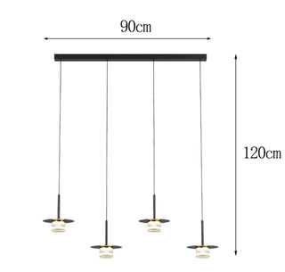 Borama - Modern Industrial Multi Head Black Hanging Pendant Ceiling Light