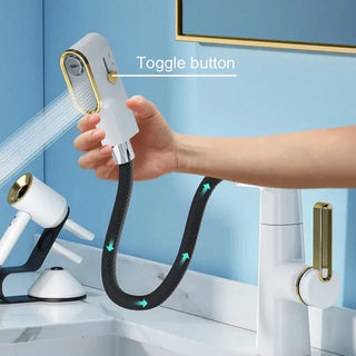 Cherlyn - Pull Out Basin Mixer LED Temperature Tap 360° Rotatable