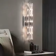 Rosalyn - Modern Luxury Crystal Patterned Glass Up Down Wall Light