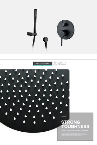 Nicoletta - Modern Brass 8" Rainfall Head Wall Mounted Shower Set