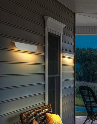 Awstin - Black Curved Modern Outdoor Wall Light