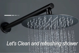 Eustace - Wall Mount Brass Bathroom Shower Set with Rainfall Shower Head