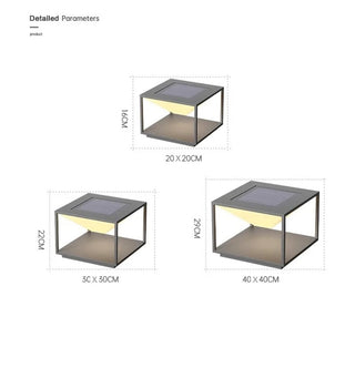 Meg - Solar Waterproof Square Light Dripping LED Outdoor Post Lights
