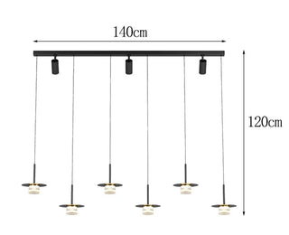 Borama - Modern Industrial Multi Head Black Hanging Pendant Ceiling Light
