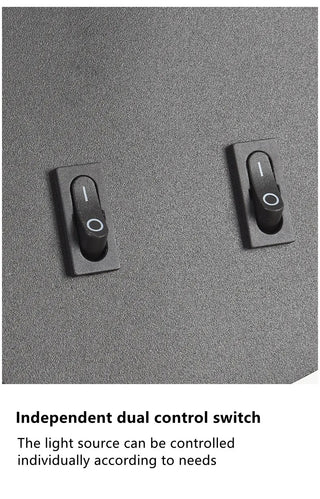 Meda - Modern Fabric Shade Dual Reading Wall Light with USB Charger