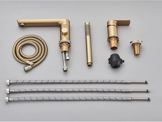 Klaas - Modern 4 Piece Bathtub Tap Set with Handheld Shower